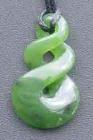 Jade Greenstone Jade Double Twist Pendant 